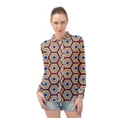 Tiriddo Long Sleeve Chiffon Shirt