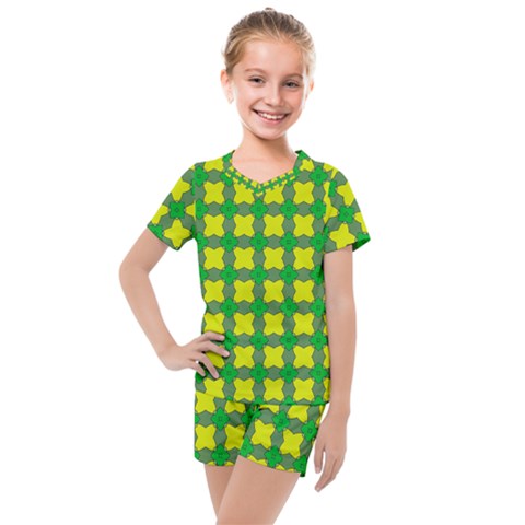 Zembria Kids  Mesh Tee And Shorts Set by deformigo