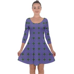 Taffia Quarter Sleeve Skater Dress