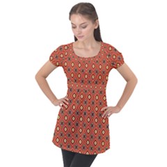 Dragonfly Puff Sleeve Tunic Top by deformigo