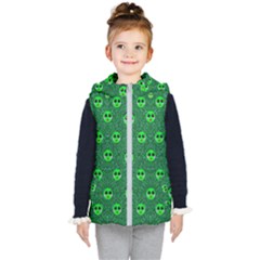 Smiling Happy Ones In The Fauna Kids  Hooded Puffer Vest by pepitasart