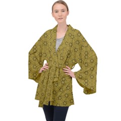 Damietta Long Sleeve Velvet Kimono  by deformigo