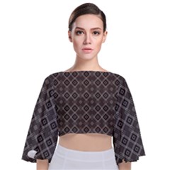 Aranyel Tie Back Butterfly Sleeve Chiffon Top by deformigo