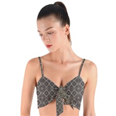 Aranyel Woven Tie Front Bralet by deformigo