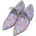 Pretty Flowers In Lilac Garden Women s Pointed Oxford Shoes View2