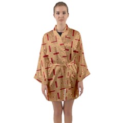 Tangra Long Sleeve Satin Kimono by deformigo