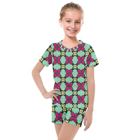 Nuria Kids  Mesh Tee And Shorts Set by deformigo