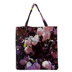 Purple Snowballs Grocery Tote Bag by okhismakingart