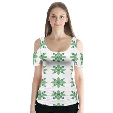 Reign Of Nature Butterfly Sleeve Cutout Tee  by deformigo