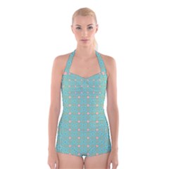 Baricetto Boyleg Halter Swimsuit 