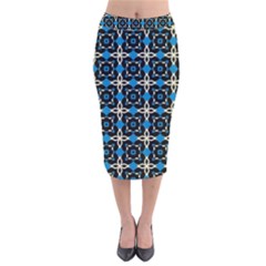 Benzu Velvet Midi Pencil Skirt by deformigo