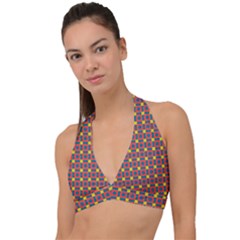 Senouras Halter Plunge Bikini Top