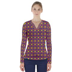 Senouras V-Neck Long Sleeve Top