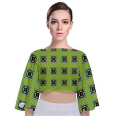 Lemona Tie Back Butterfly Sleeve Chiffon Top by deformigo