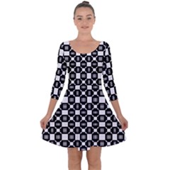 Mindoro Quarter Sleeve Skater Dress by deformigo