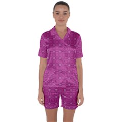 Paomia Satin Short Sleeve Pyjamas Set