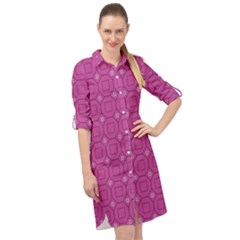 Paomia Long Sleeve Mini Shirt Dress