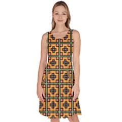 Banyan Knee Length Skater Dress With Pockets by deformigo