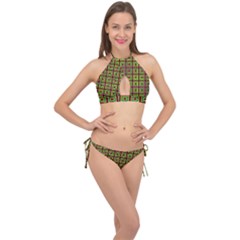 Satafi Cross Front Halter Bikini Set by deformigo