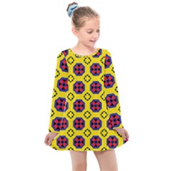 Memphis Kids  Long Sleeve Dress by deformigo