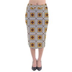 Leptis Velvet Midi Pencil Skirt by deformigo