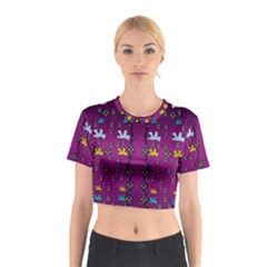 Birds In Freedom And Peace Cotton Crop Top