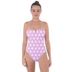 Kawaii Cannabis  Tie Back One Piece Swimsuit