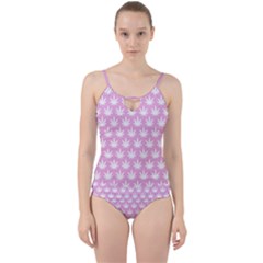 Kawaii Cannabis  Cut Out Top Tankini Set