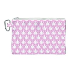 Kawaii Cannabis  Canvas Cosmetic Bag (large) by thethiiird