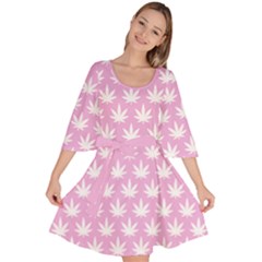 Kawaii Cannabis  Velour Kimono Dress by thethiiird