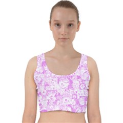 Pink Hentai  Velvet Racer Back Crop Top