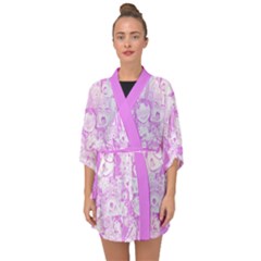 Pink Hentai  Half Sleeve Chiffon Kimono