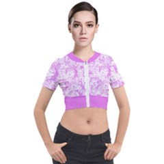 Pink Hentai  Short Sleeve Cropped Jacket