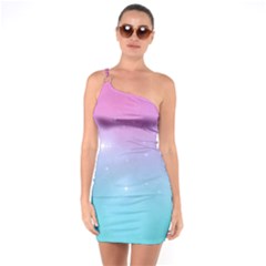 Pastel Goth Galaxy  One Soulder Bodycon Dress