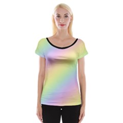 Pastel Goth Rainbow  Cap Sleeve Top by thethiiird