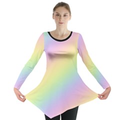 Pastel Goth Rainbow  Long Sleeve Tunic  by thethiiird