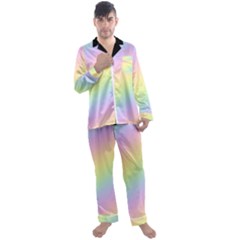 Pastel Goth Rainbow  Men s Satin Pajamas Long Pants Set by thethiiird