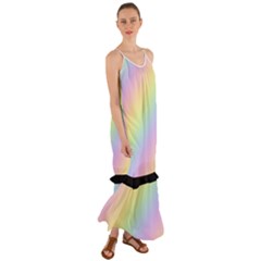 Pastel Goth Rainbow  Cami Maxi Ruffle Chiffon Dress by thethiiird