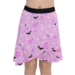 Spooky Pastel Goth  Chiffon Wrap Front Skirt by thethiiird