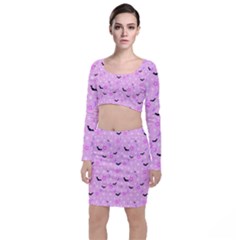 Spooky Pastel Goth  Top And Skirt Sets