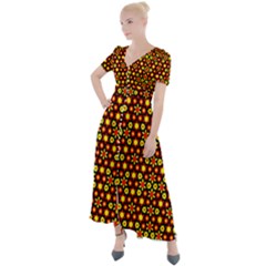 Rby-c-4-4 Button Up Short Sleeve Maxi Dress by ArtworkByPatrick