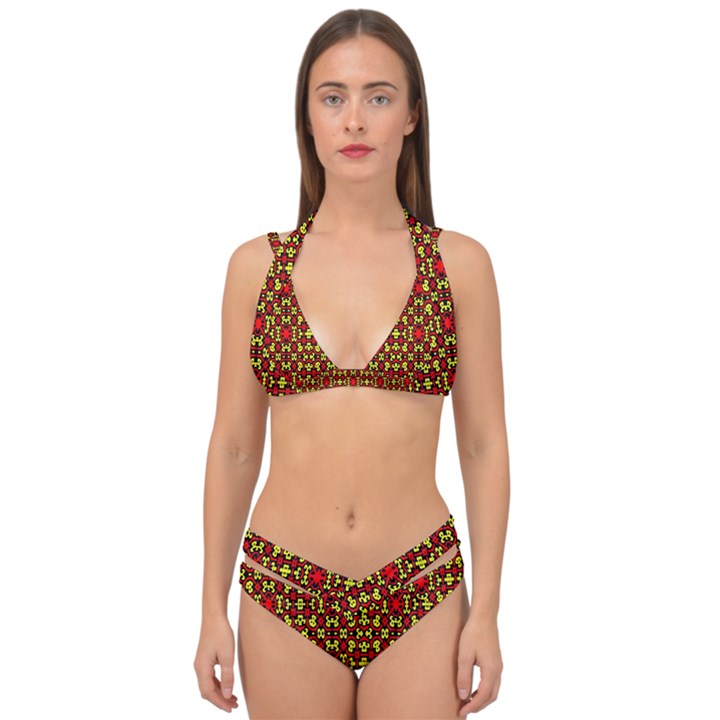 RBY-C-4-6 Double Strap Halter Bikini Set