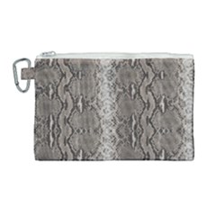 Python Snakeskin Print Canvas Cosmetic Bag (large) by LoolyElzayat