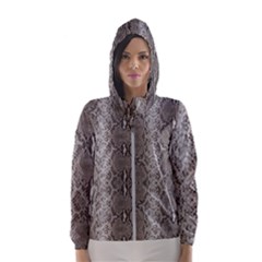 Python Snakeskin Print Women s Hooded Windbreaker by LoolyElzayat