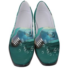 Awesome Light Bulb With Tropical Island Women s Classic Loafer Heels by FantasyWorld7