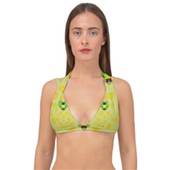 Home Of The Cartoon Bears Double Strap Halter Bikini Top