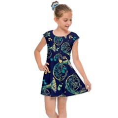 French Horn Kids  Cap Sleeve Dress by BubbSnugg