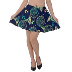 French Horn Velvet Skater Skirt by BubbSnugg