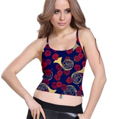 Roses French Horn  Spaghetti Strap Bra Top by BubbSnugg