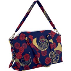 Roses French Horn  Canvas Crossbody Bag by BubbSnugg